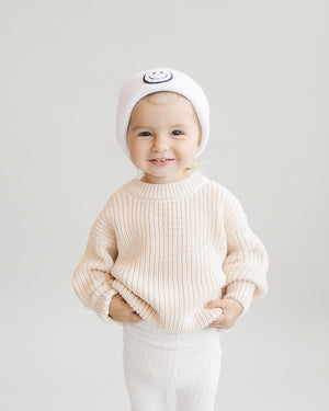 Chunky Knit Sweater | Vanilla - MOOGCO Baby