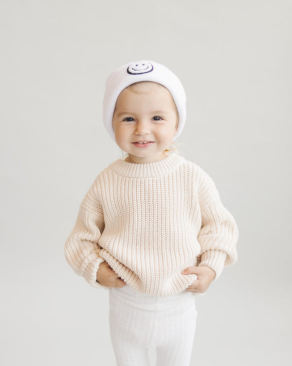 Chunky Knit Sweater | Vanilla - MOOGCO Baby