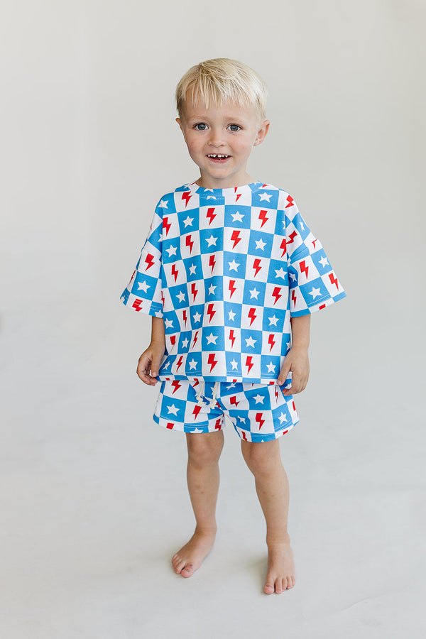 Shorts Set | Checks & Stars - MOOGCO Baby