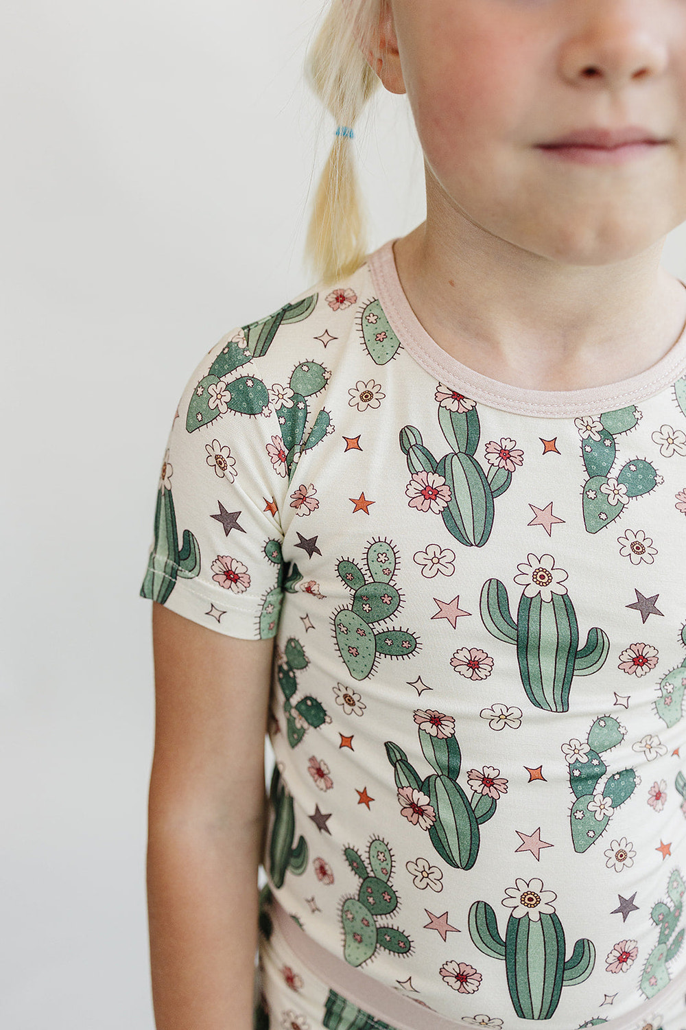 Bamboo Two Piece Shorts Set | Cactus Flowers - MOOGCO Baby