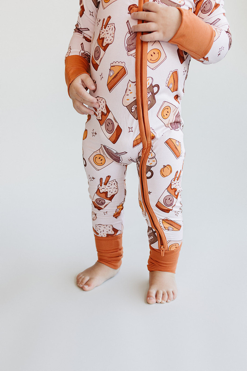 Bamboo Zip Romper | Pumpkin Spice - MOOGCO Baby