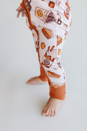 Bamboo Zip Romper | Pumpkin Spice - MOOGCO Baby