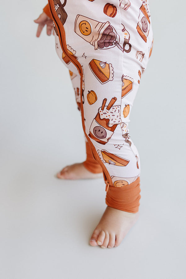 Bamboo Zip Romper | Pumpkin Spice - MOOGCO Baby