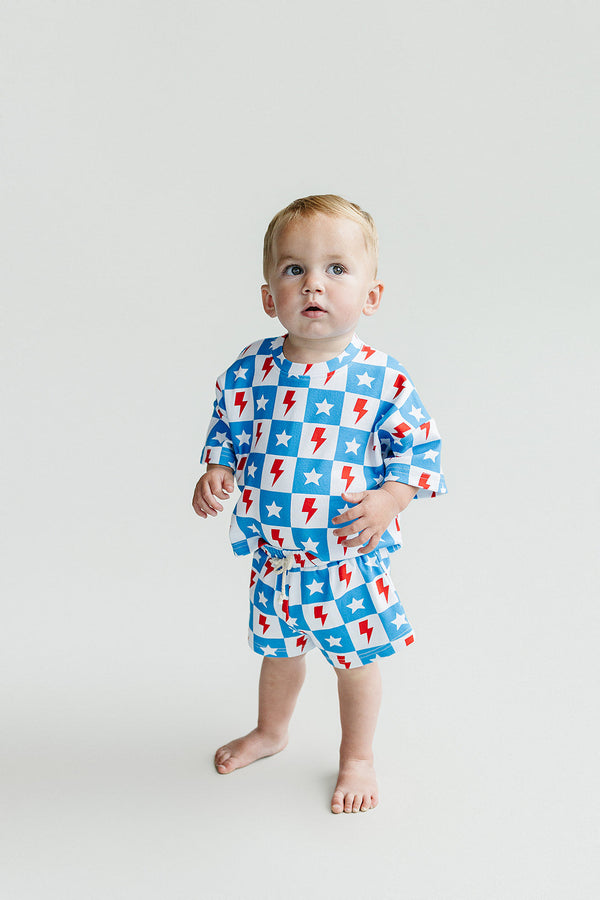 Shorts Set | Checks & Stars - MOOGCO Baby