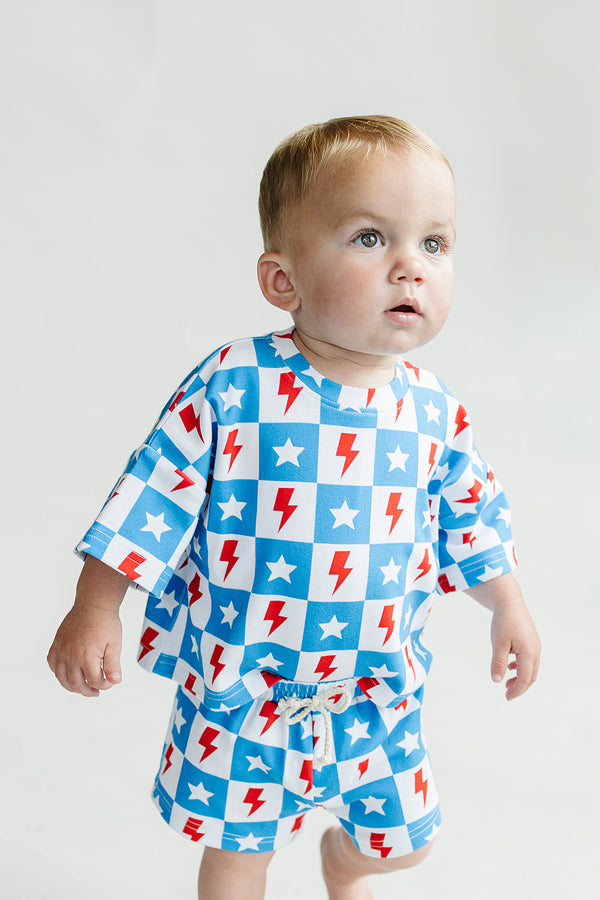 Shorts Set | Checks & Stars - MOOGCO Baby