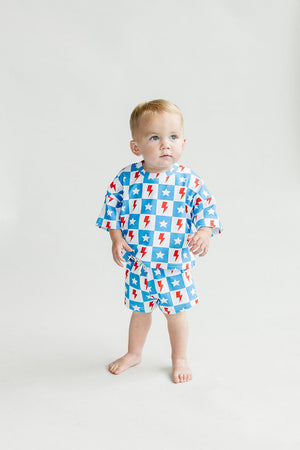 Shorts Set | Checks & Stars - MOOGCO Baby