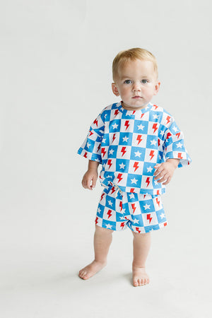 Shorts Set | Checks & Stars - MOOGCO Baby
