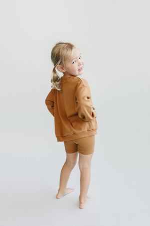 Biker Shorts Set | Rust - MOOGCO Baby