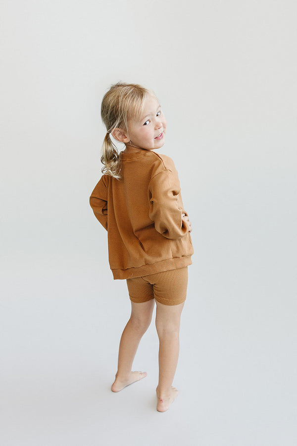 Biker Shorts Set | Rust - MOOGCO Baby