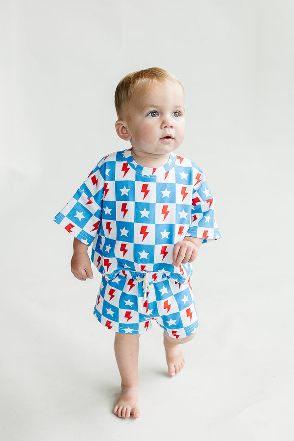 Shorts Set | Checks & Stars - MOOGCO Baby