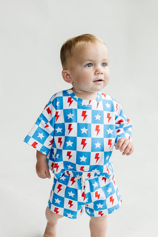 Shorts Set | Checks & Stars - MOOGCO Baby