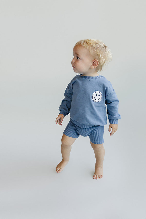 Biker Shorts Set | Blue - MOOGCO Baby