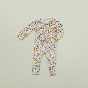 Bamboo Zip Romper | Fall Flowers - MOOGCO Baby