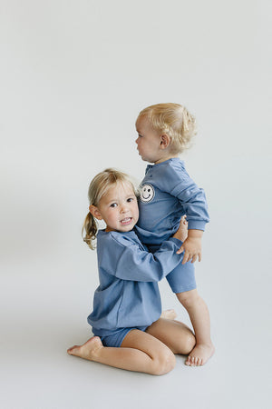 Biker Shorts Set | Blue - MOOGCO Baby