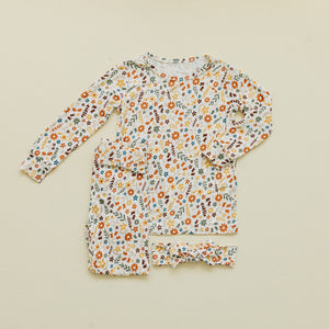 Bamboo Two Piece Set | Fall Flowers - MOOGCO Baby