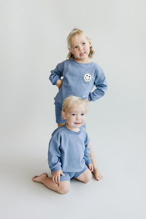 Biker Shorts Set | Blue - MOOGCO Baby