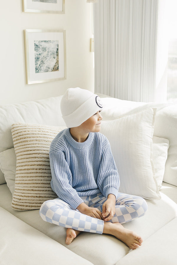 Chunky Knit Sweater | Blue - MOOGCO Baby