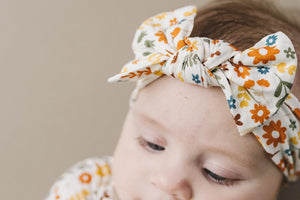Bamboo Headband | Fall Flowers - MOOGCO Baby