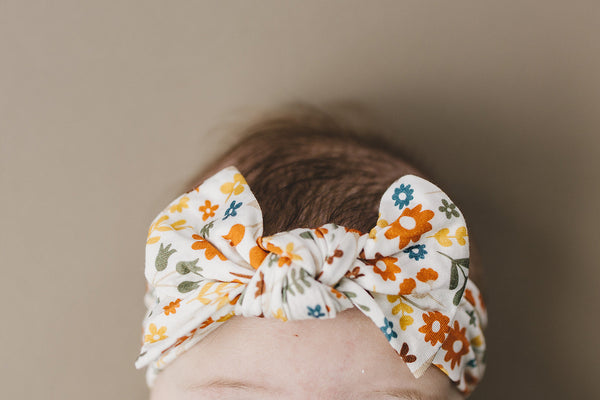 Bamboo Headband | Fall Flowers - MOOGCO Baby