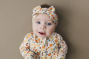 Bamboo Headband | Fall Flowers - MOOGCO Baby