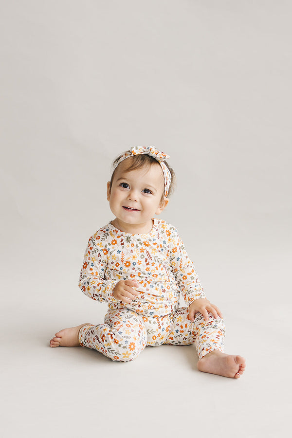Bamboo Two Piece Set | Fall Flowers - MOOGCO Baby