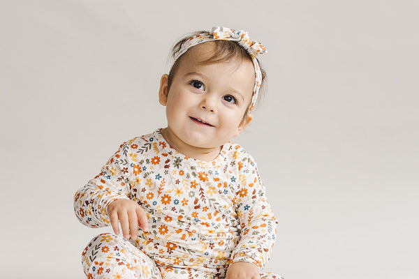 Bamboo Two Piece Set | Fall Flowers - MOOGCO Baby