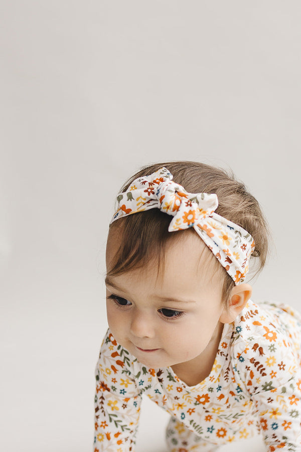 Bamboo Headband | Fall Flowers - MOOGCO Baby