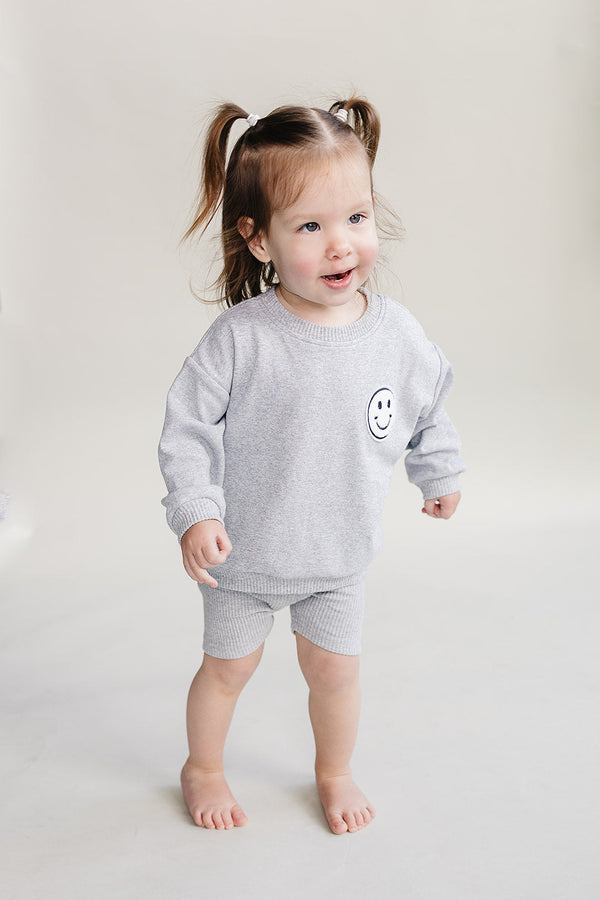 Biker Shorts Set | Gray - MOOGCO Baby