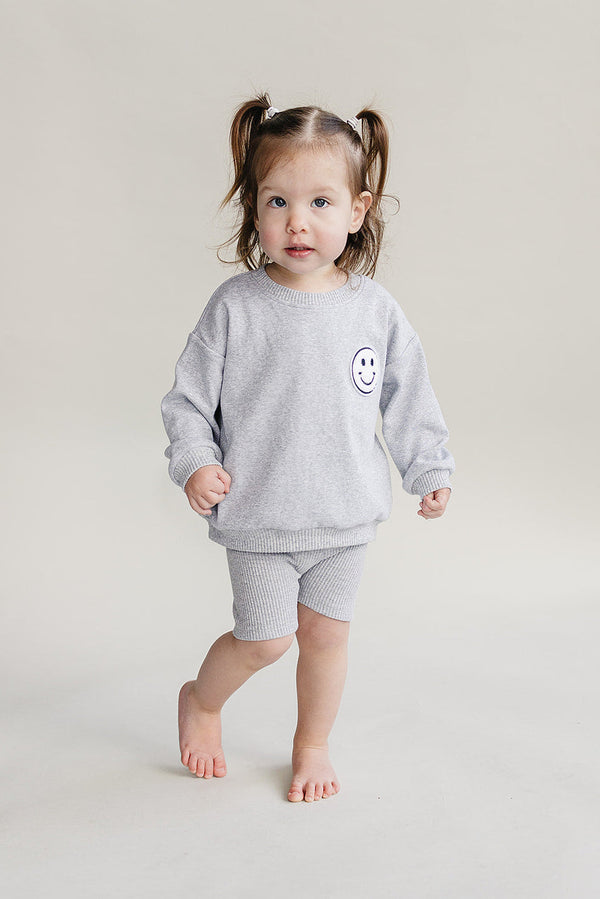 Biker Shorts Set | Gray - MOOGCO Baby
