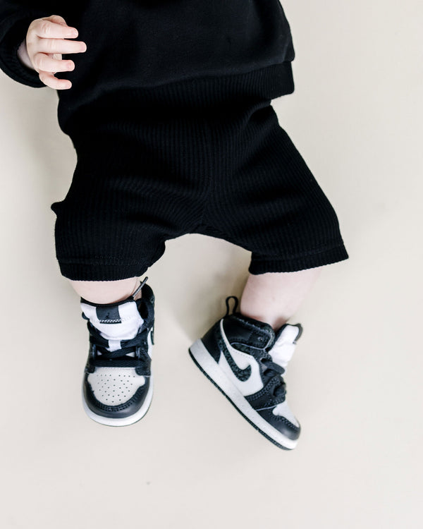 Biker Shorts Set | Black - MOOGCO Baby