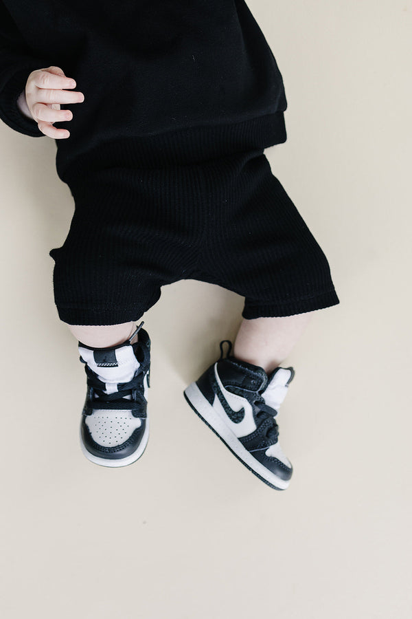 Biker Shorts Set | Black - MOOGCO Baby