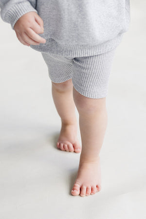 Biker Shorts Set | Gray - MOOGCO Baby