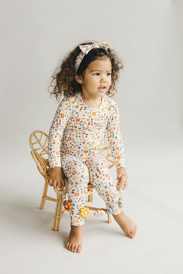Bamboo Two Piece Set | Fall Flowers - MOOGCO Baby