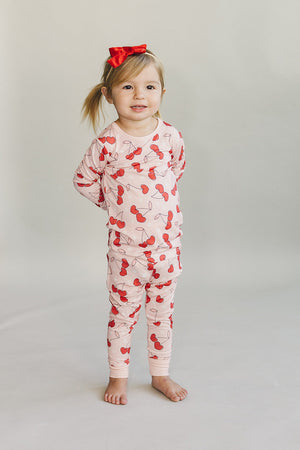 Bamboo Two Piece Set | Cherry Heart - MOOGCO Baby
