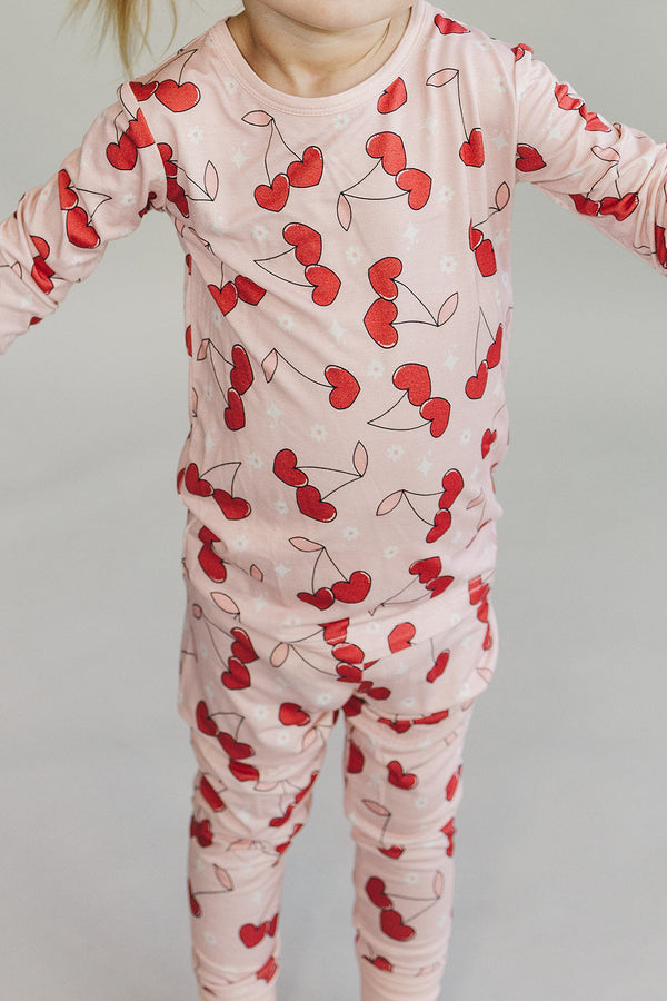 Bamboo Two Piece Set | Cherry Heart - MOOGCO Baby