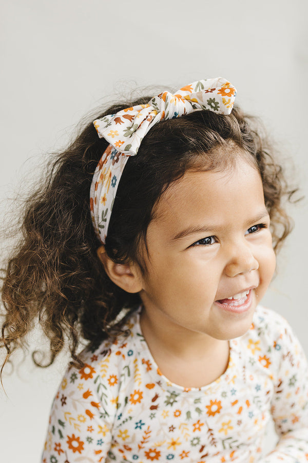 Bamboo Headband | Fall Flowers - MOOGCO Baby