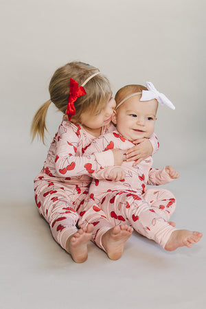 Bamboo Two Piece Set | Cherry Heart - MOOGCO Baby