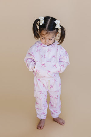 Cargo Jogger Set | Pink Bows