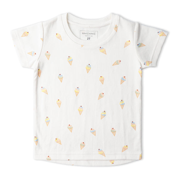 Organic Tee & Shorts Set - Ice Cream