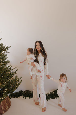 Bamboo Zip Pajamas | Candy Cane