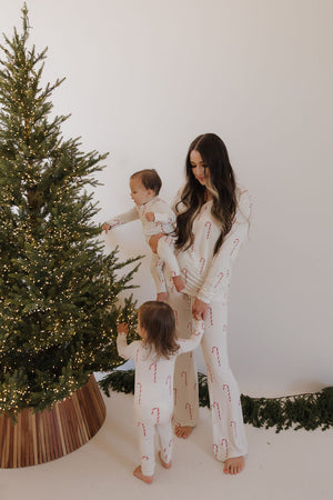 Bamboo Zip Pajamas | Candy Cane