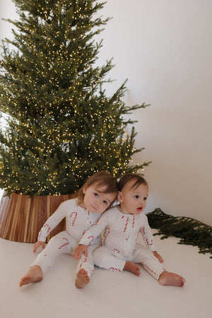 Bamboo Zip Pajamas | Candy Cane