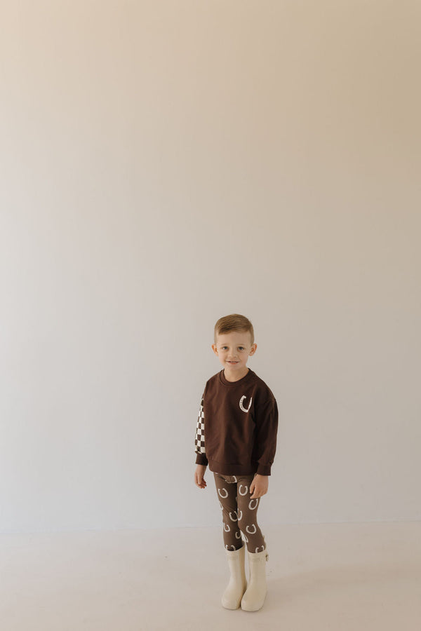 Bamboo two-piece pajamas for babies by Giddy Up, featuring a cozy design and soft fabric.