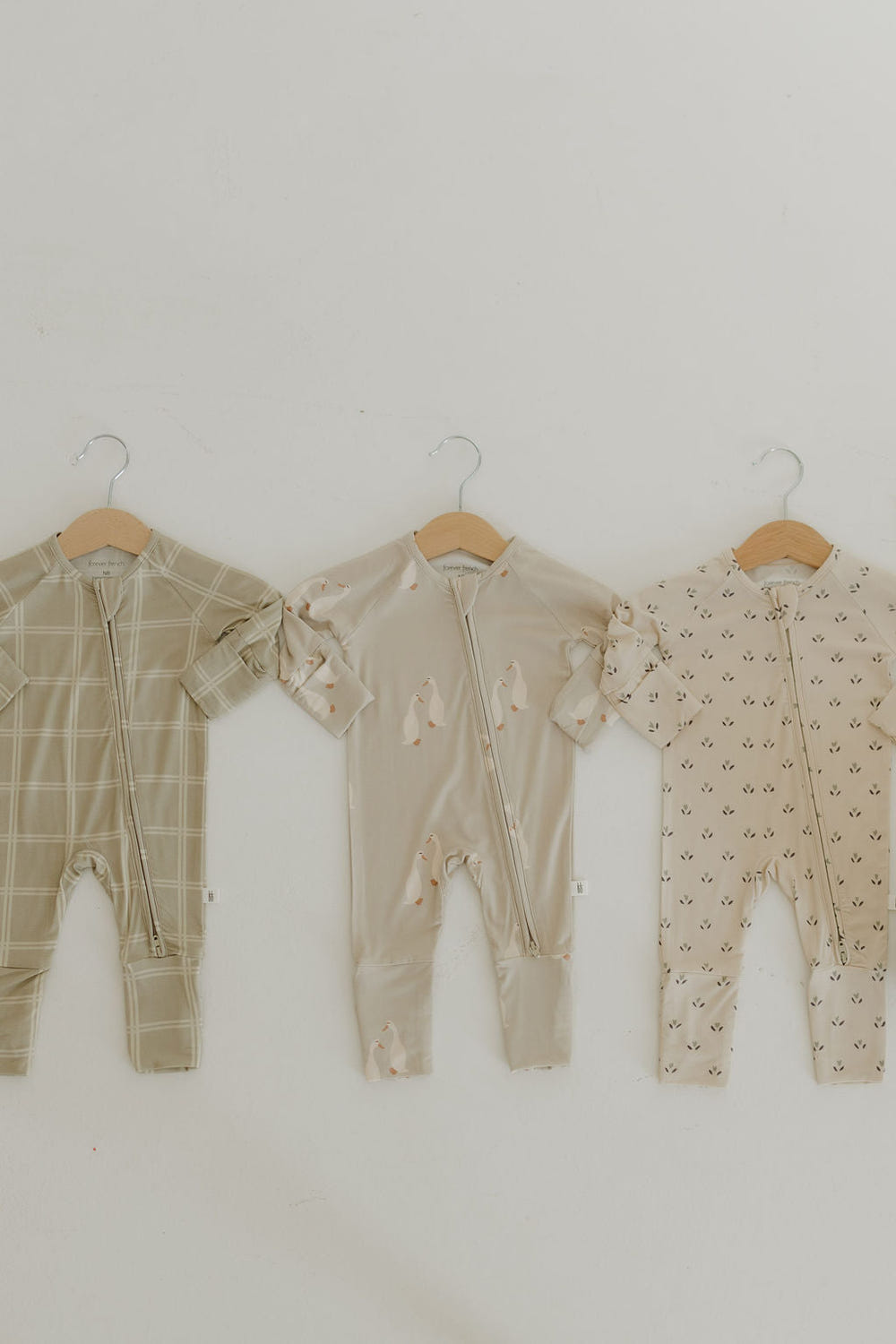 Bamboo Zip Pajamas by Silly Goose for babies, soft and breathable sleepwear in a cute design.