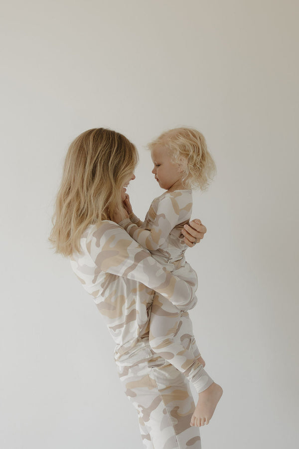 Women's Long Sleeve Bamboo Pajama | Camo 2.0