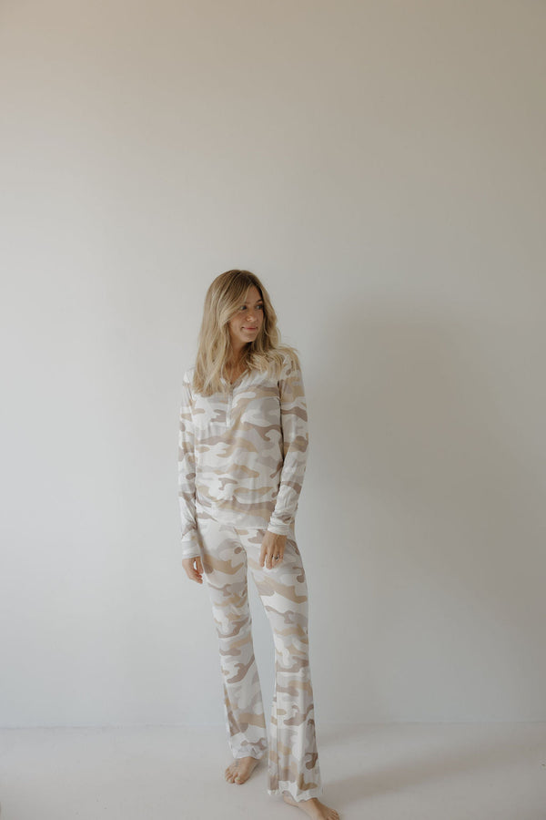Women's Long Sleeve Bamboo Pajama | Camo 2.0