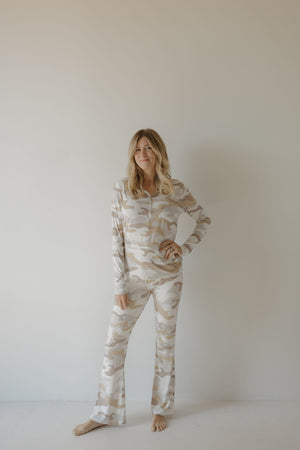 Women's Long Sleeve Bamboo Pajama | Camo 2.0