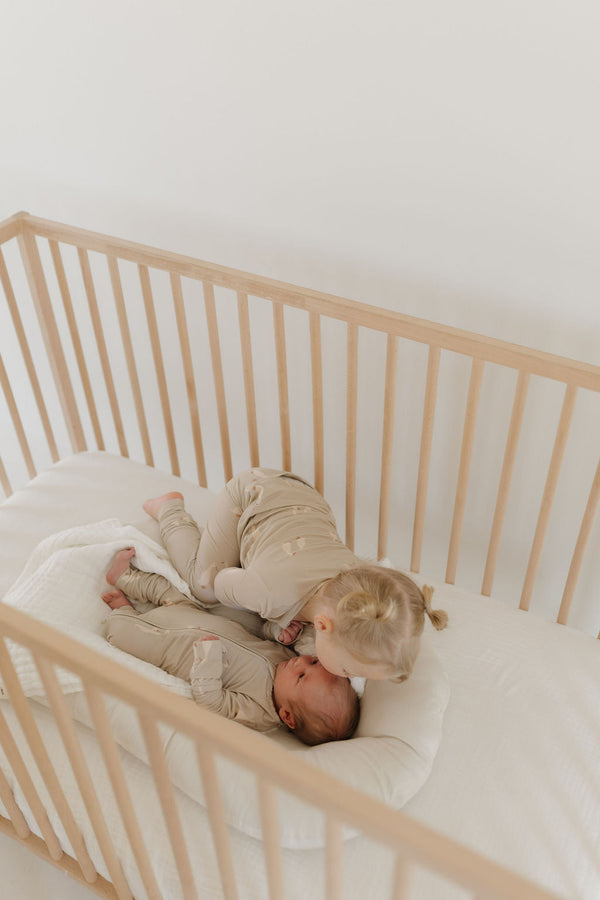 Bamboo Zip Pajamas by Silly Goose in Angle 8 view, soft and cozy for babies. Perfect for comfortable sleep.