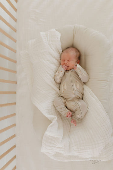 Bamboo Zip Pajamas by Silly Goose for babies, soft and breathable sleepwear in a cute design.