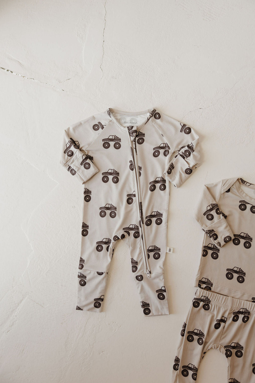 Bamboo Zip Pajamas | Monster Truck